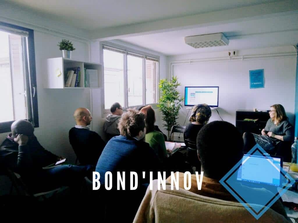 Illustration de la formation Médias Sociaux menée pour les entrepreneurs de Bond'Innov en 2018