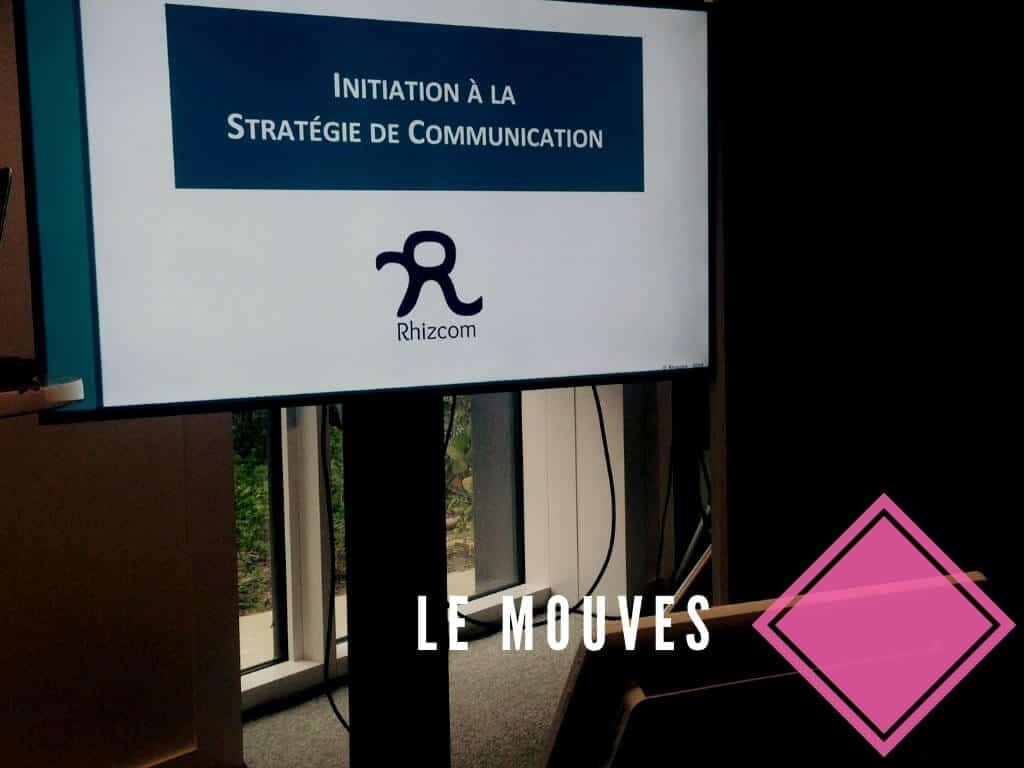 Illustration de la formation "Stratégie de Communication" menées auprès des entrepreneurs du Mouves en 2015