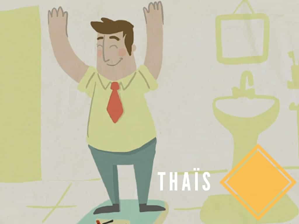 Illustration de la réalisation d'outils de Communication Print pour Thaïs en 2016