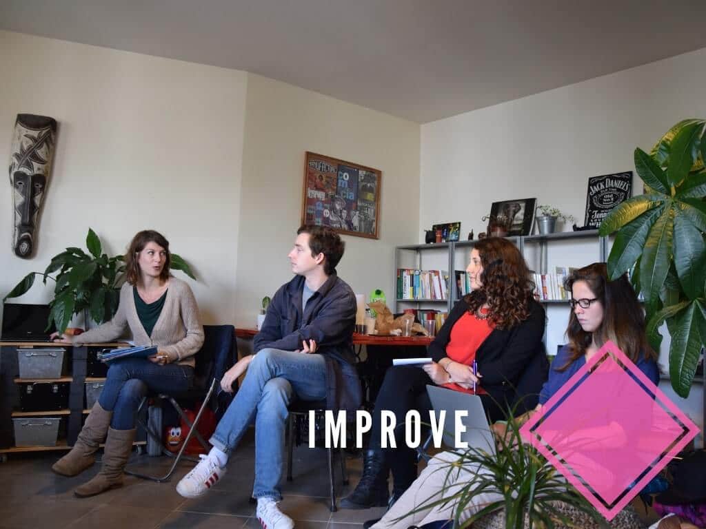 Illustration de la mission d'Atelier Pitch Oral menées auprès des équipes de ImProve en 2015