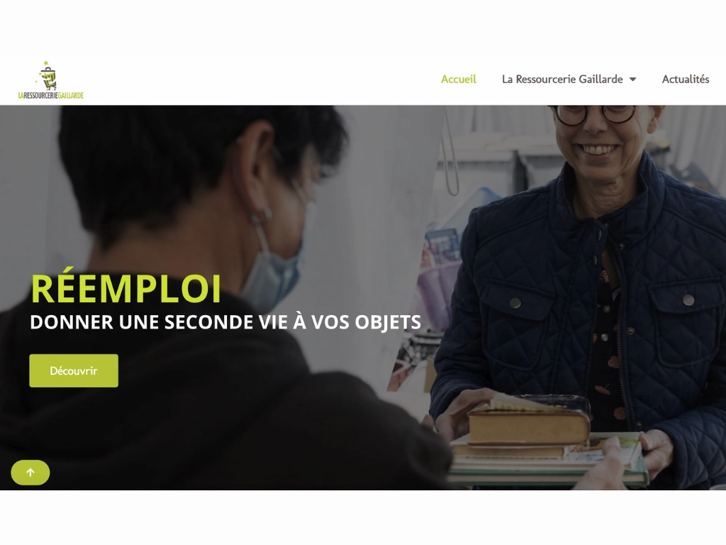 Illustration de la mission de conseils et accompagnement référencement naturel menée pour La Ressourcerie Gaillarde en 2022