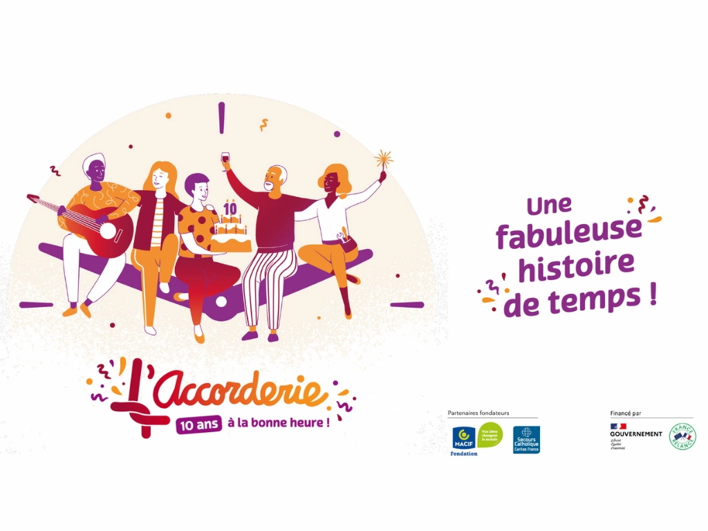 Illustration de la mission Communication événementielle menée pour les 10 ans du réseau des Accorderies en 2021