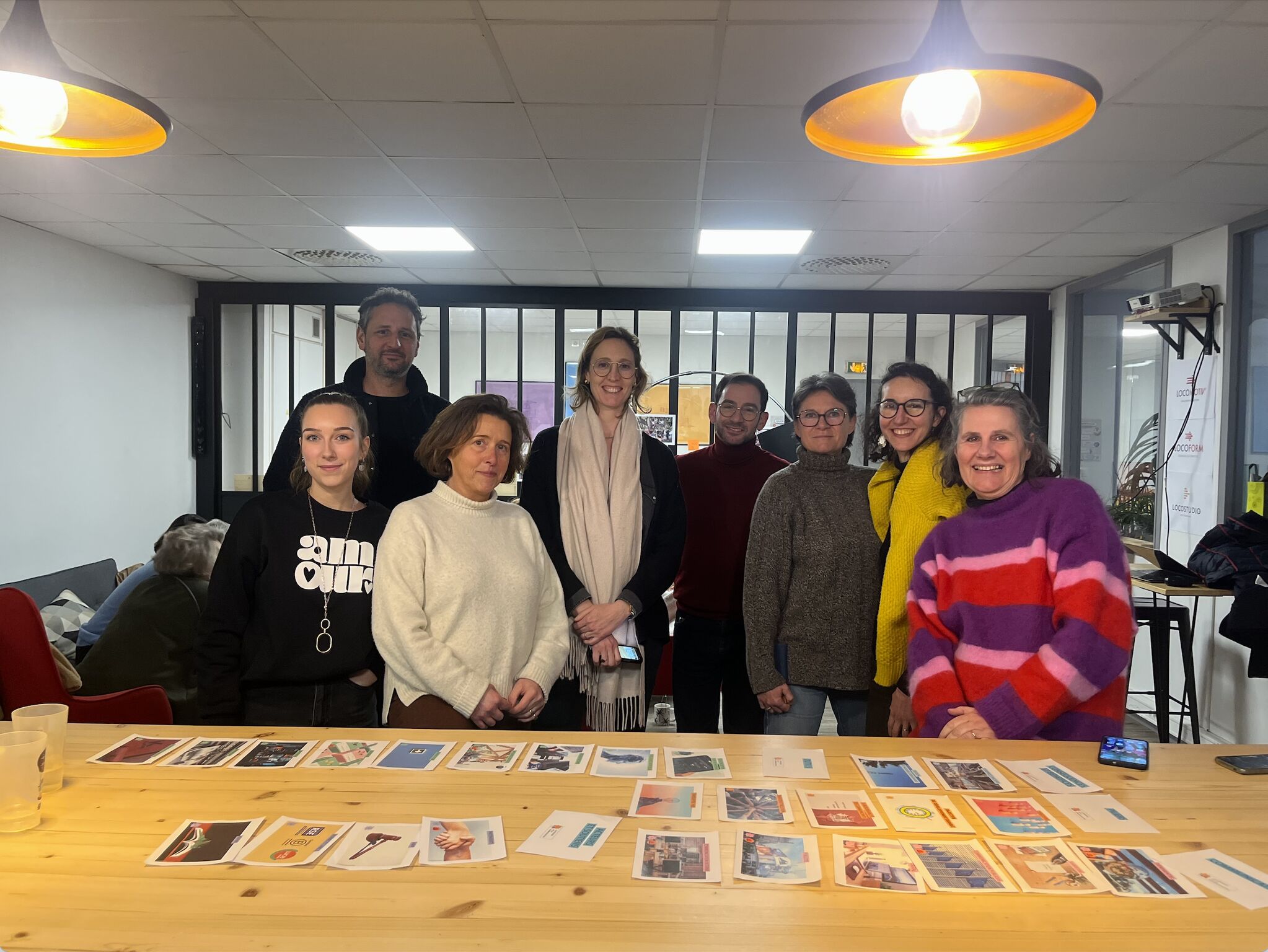 Expérimentation de la fresque de la communication responsable : photo du groupe 2