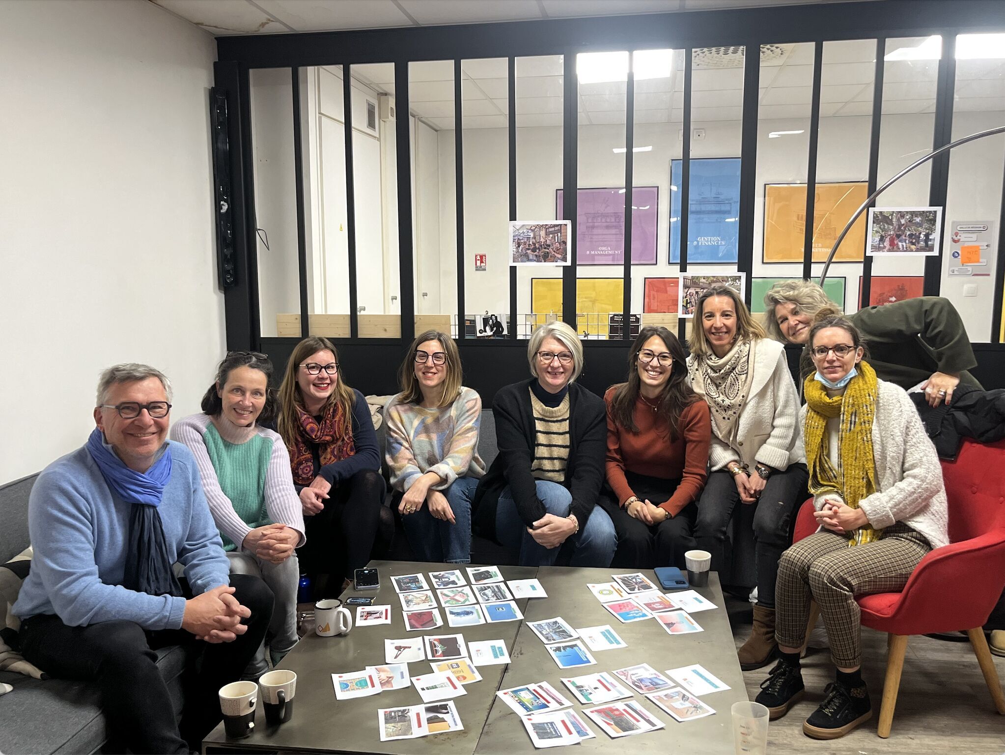 Expérimentation de la fresque de la communication responsable : photo du groupe 1